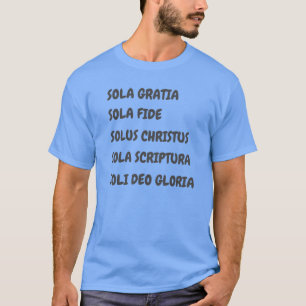 5 T-shirt da SOLA para homens cristãos reformados