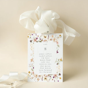 5 x 7 Números De Mesa De Pampas De Flor Selvagem