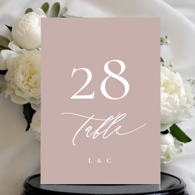 5 x 7 Simples Elegante Cor-de-Rosa Numeração (Criador carregado)