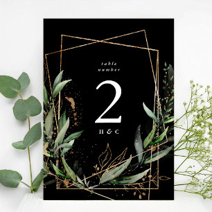 5 x 7 Tabelas Premium Douradas de Eucalyptus Preto