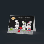 5o Aniversário para cartões do neto<br><div class="desc">Deseje a seu neto um o 5o aniversário feliz com um cartão que caracteriza três astronautas adoráveis do guaxinim que apenas aterraram na lua. Alguns elementos pelo galerie de Jackie do La/gráficos de Scrappin Doodles/J. Rett</div>