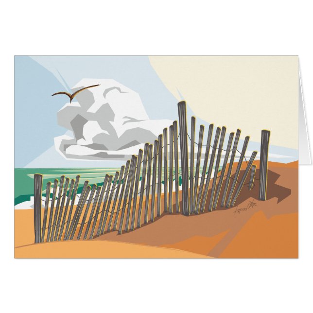 5o Cartão da cerca da rua (Frente Horizontal)