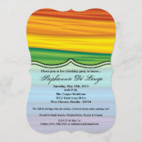 5x7 Aniversário Convite lgbtq pavilhão arco-íris l