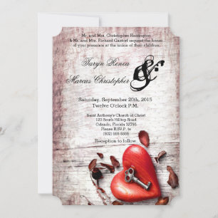 5x7 Chave de Madeira de País de Convite para Casa