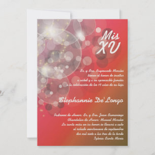 5x7 Glitz Glimmer Quinceanera Convite de Aniversá