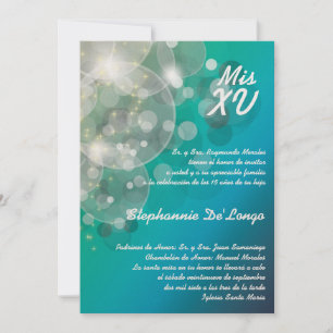 5x7 Glitz Glimmer Quinceanera Convite de Aniversá