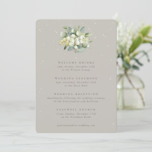 5x7 Greige Snowberry+Eucalyptus Wedding Itinerário