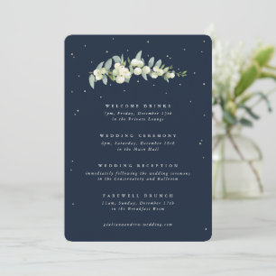 5x7 Itinerário de Casamento Navy Snowberry+Eucalip