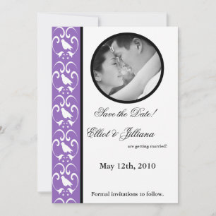 5x7 Salvar a data Anúncio do Noivado de fotos