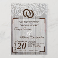 5x7 Sapatos de Cavalo no Convite para Casamento de