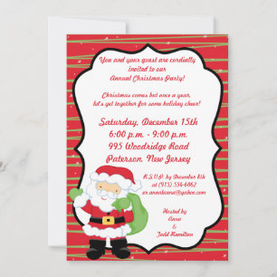 5x7 Sr. Convite de festas de Natal da Sra. Claus