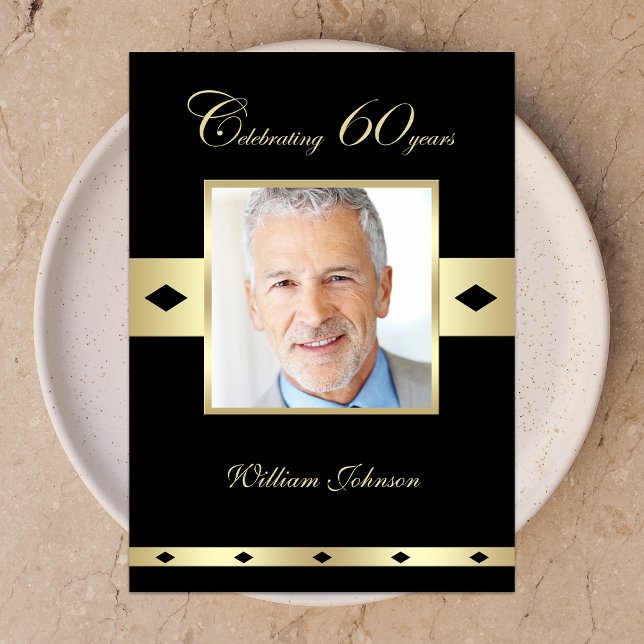 60ª Foto do Convite de aniversário 60º (Criador carregado)