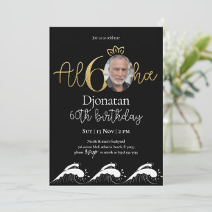 60ª Foto Dourada do Convite de Aniversário Tropica