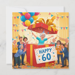 60ª Vovó Engraçado no Cartão de Presente Gigante