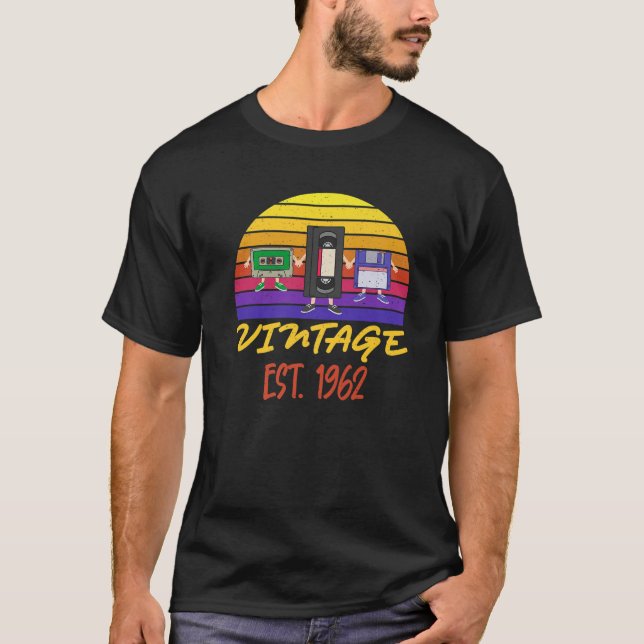 60º Aniversário Camisetas De Gravador Antigas Engr (Frente)