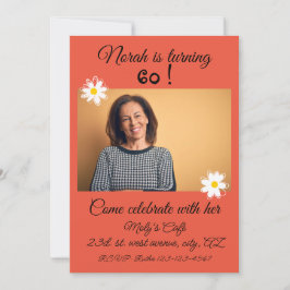 60º Aniversário Convite Elegante e Vibrante