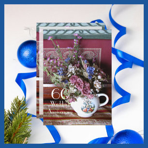 60º Aniversário Convite Vintage Teapot