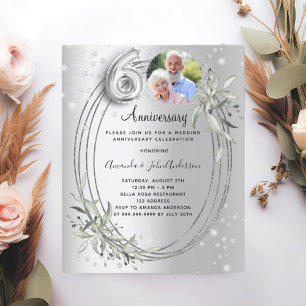 60º aniversário de casamento convite para fotos de