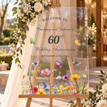 60º Aniversário de Casamento Diamond Wildflowers