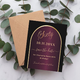 60º aniversário do Burgundy Negro guarde o cartão