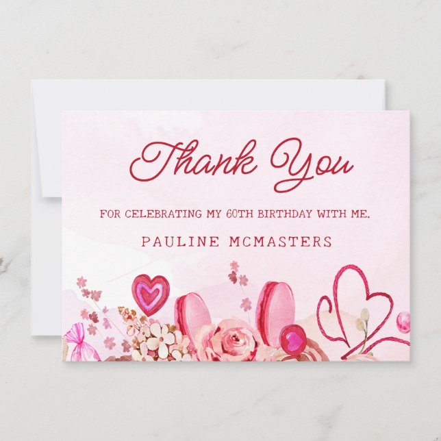 60º aniversário rosa rosa rosa rosa rosa suave obr (Frente)