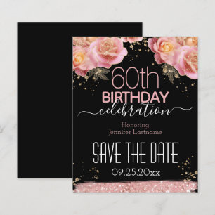 60º Aniversário Salvar a Data do Orçamento Floral