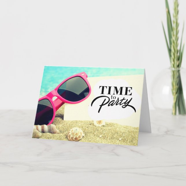 **60º** BEACHY DESEJA POR VOCÊ!!!! CARTÃO DE ANIVE (Frente)