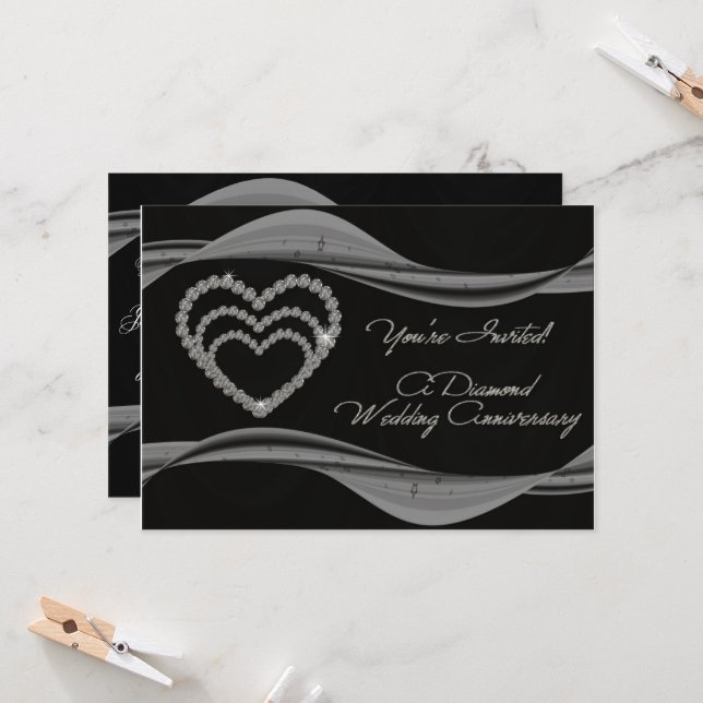 60º Cartão de Aniversário de Casamento (Frente/Verso In Situ)