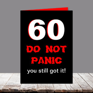 60º Cartão de Aniversário Engraçado