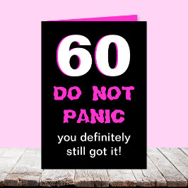 60º Cartão de Aniversário Engraçado para Mulheres