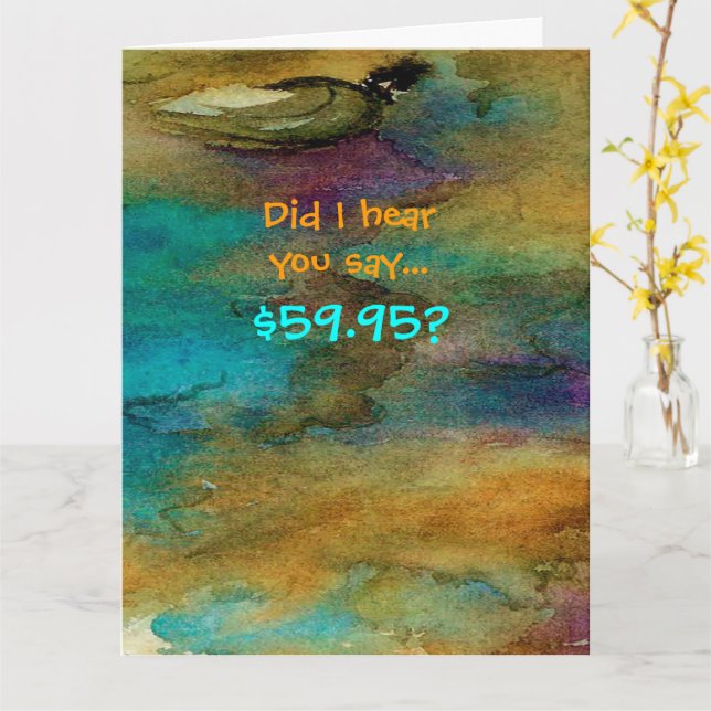 60º Cartão de Aniversário Humoroso (Flor Amarela)