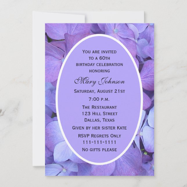 60º Convite de aniversário (Frente)