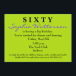60º Convite de Aniversário para Surpresa<br><div class="desc">E MAIS...  Junte-se ao Zazzle. Obrigado por visitar Donna Gotlib. Por favor,  entre em contato comigo se precisar de ajuda com um modelo. Agradeço o seu negócio!</div>