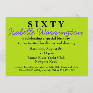 60º Convite de Aniversário para Surpresa