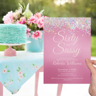 60º Convite de Aniversário para uma Caligrafia Ros
