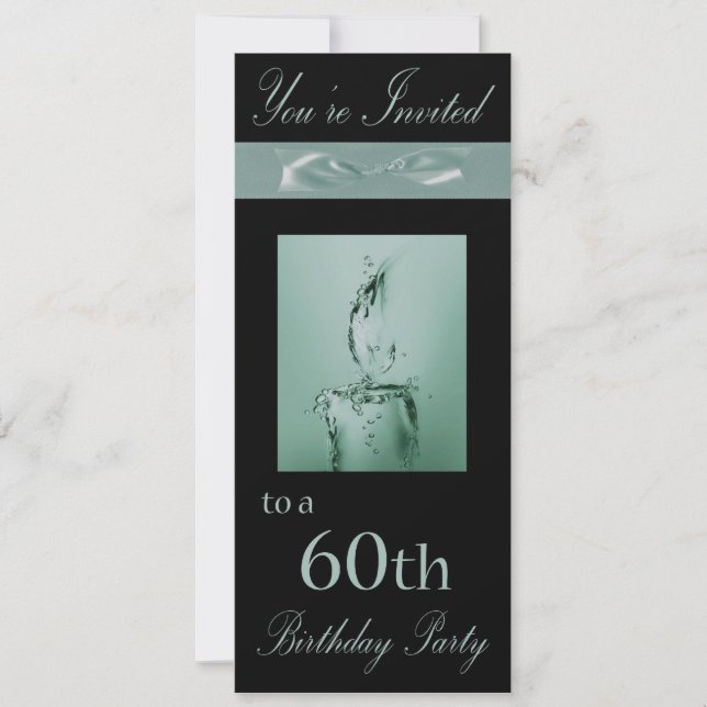 60º Convite Personalizado para Festas de aniversár (Frente)