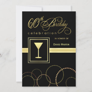 60º Convites de aniversário - Contemporâneo