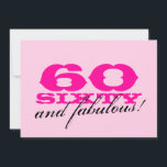 60º Convites de aniversário para mulheres<br><div class="desc">60º Convites de aniversário para mulheres Rosa 60 e fabuloso! design. Girlie design por uma mulher de sessenta anos. Convidam-se para a sexagésima festa.</div>