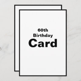60º Sessenta 60 Sessenta 6-0 Cartão de Aniversário