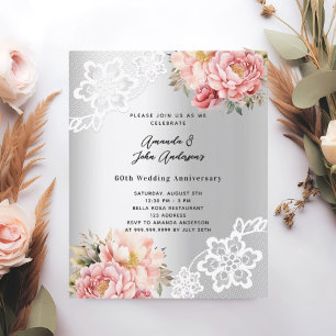 60.º aniversário de casamento de prata rosa