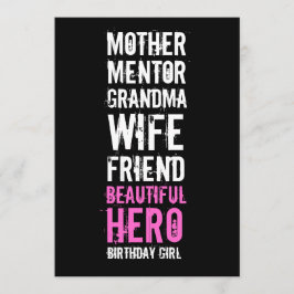 60.º Convite de Aniversário - Mãe Belo Herói