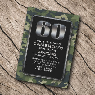 60.º Convite de Aniversário para a Caça de Camo