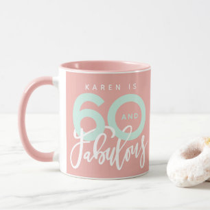 60 anos e caneca de aniversário fabulosa