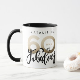 60 anos e uma magnífica caneca de ouro metálico