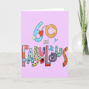 60 e 60.º Cartão de Aniversário Fabuloso