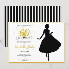 60 e 60.º Convite de aniversário SENSACIONAL