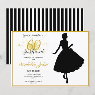 60 e 60.º Convite de aniversário SENSACIONAL