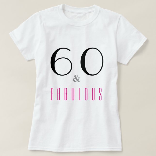 60 e Fabulosa Camiseta 60 (Frente do Design)