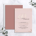 60 e Fabuloso aniversário Dourado da Caligrafia Ro<br><div class="desc">É seu aniversário especial, e é hora de comemorar! Você quer jogar o melhor baluarte na cidade? Certifique-se de que começa com o mais alto estilo com este 60 e Fabuloso Convite à Foil de Aniversário para a Caligrafia Dourada Rosa Rosa Rosa Rosa. Certamente dará o tom para uma celebração...</div>