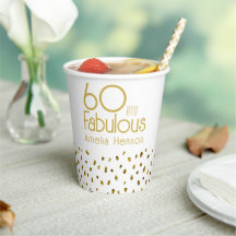 60 e Fabuloso Elegante Dourado Glitter 60º Anivers